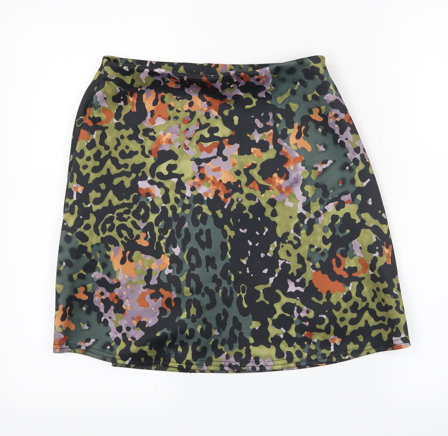 Missguided Womens Green Check  Mini Skirt Size 10