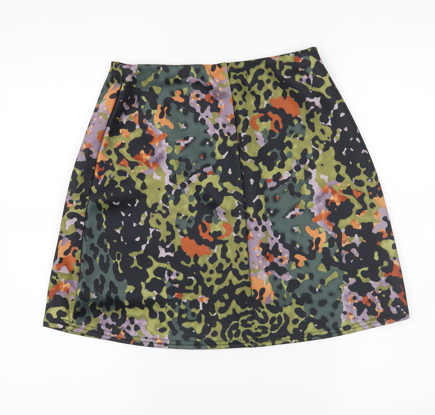 Missguided Womens Green Check  Mini Skirt Size 10
