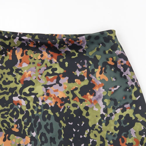Missguided Womens Green Check  Mini Skirt Size 10