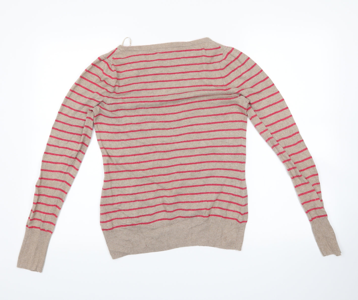 Monsoon Womens Pink Striped  Pullover Jumper Size 12