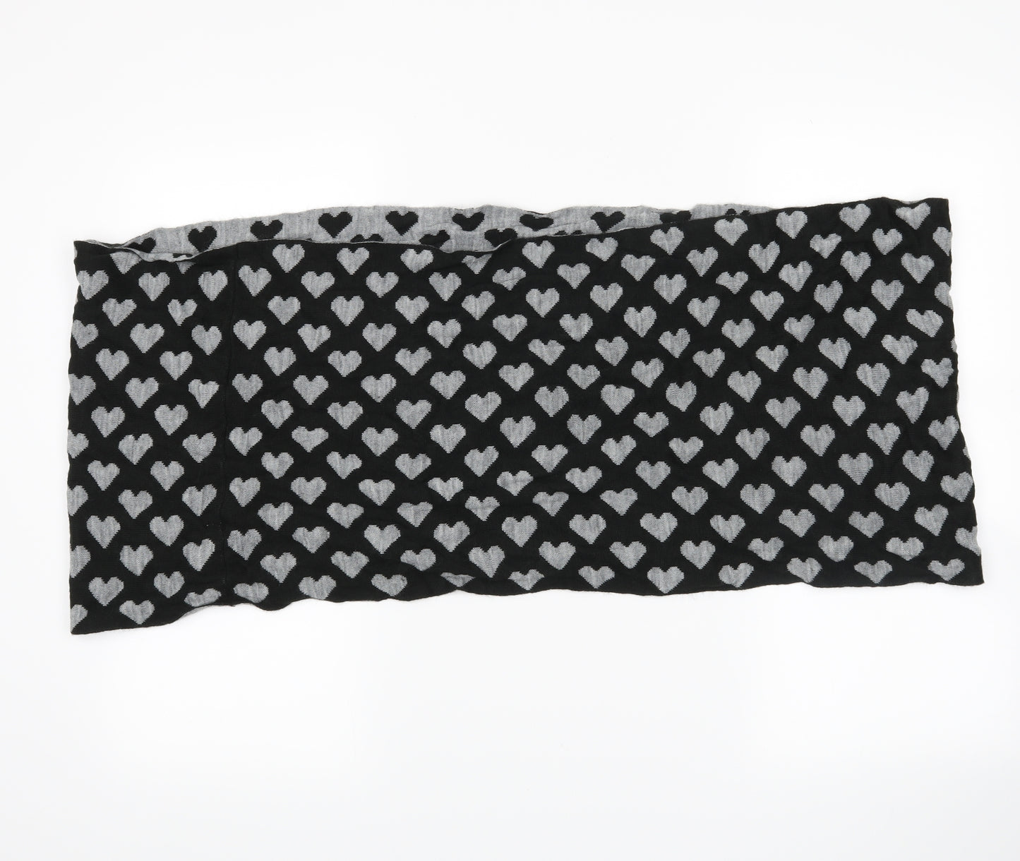 redherring Womens Black    Scarf   - heart pattern