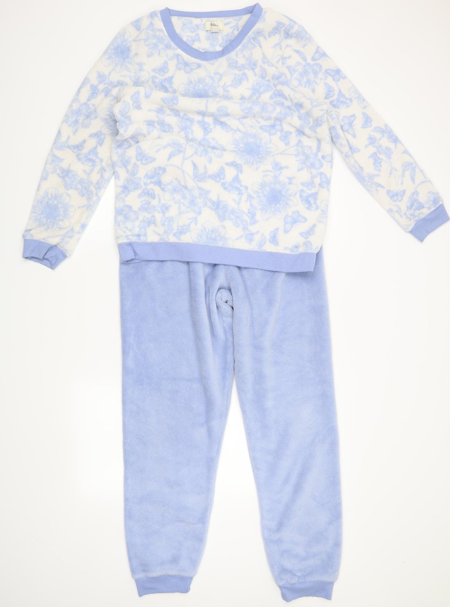 love to lounge Womens Blue Floral  Top Pyjama Set Size L