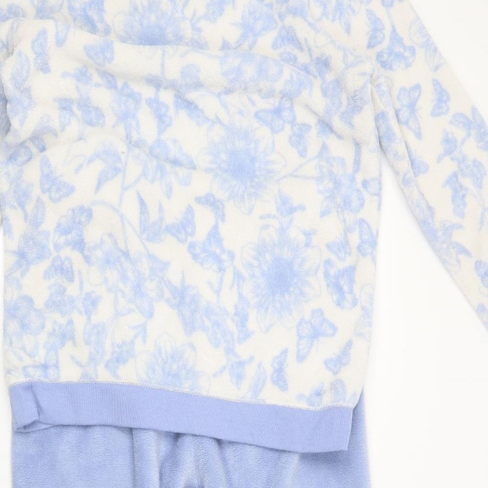 love to lounge Womens Blue Floral  Top Pyjama Set Size L