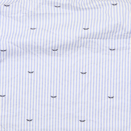 New Look Womens Blue Striped  Basic Blouse Size 8