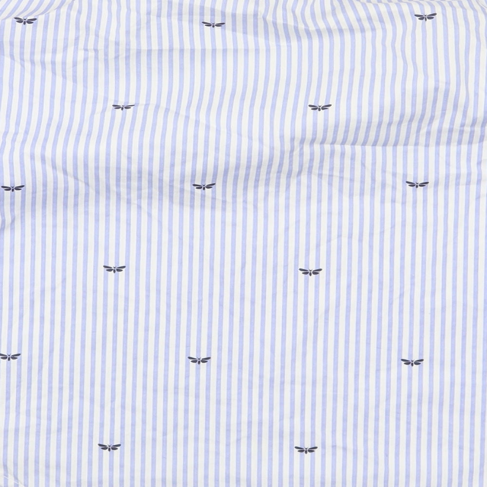 New Look Womens Blue Striped  Basic Blouse Size 8