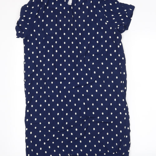 Joules Womens Blue Polka Dot  T-Shirt Dress  Size 10