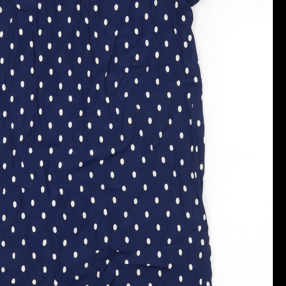 Joules Womens Blue Polka Dot  T-Shirt Dress  Size 10