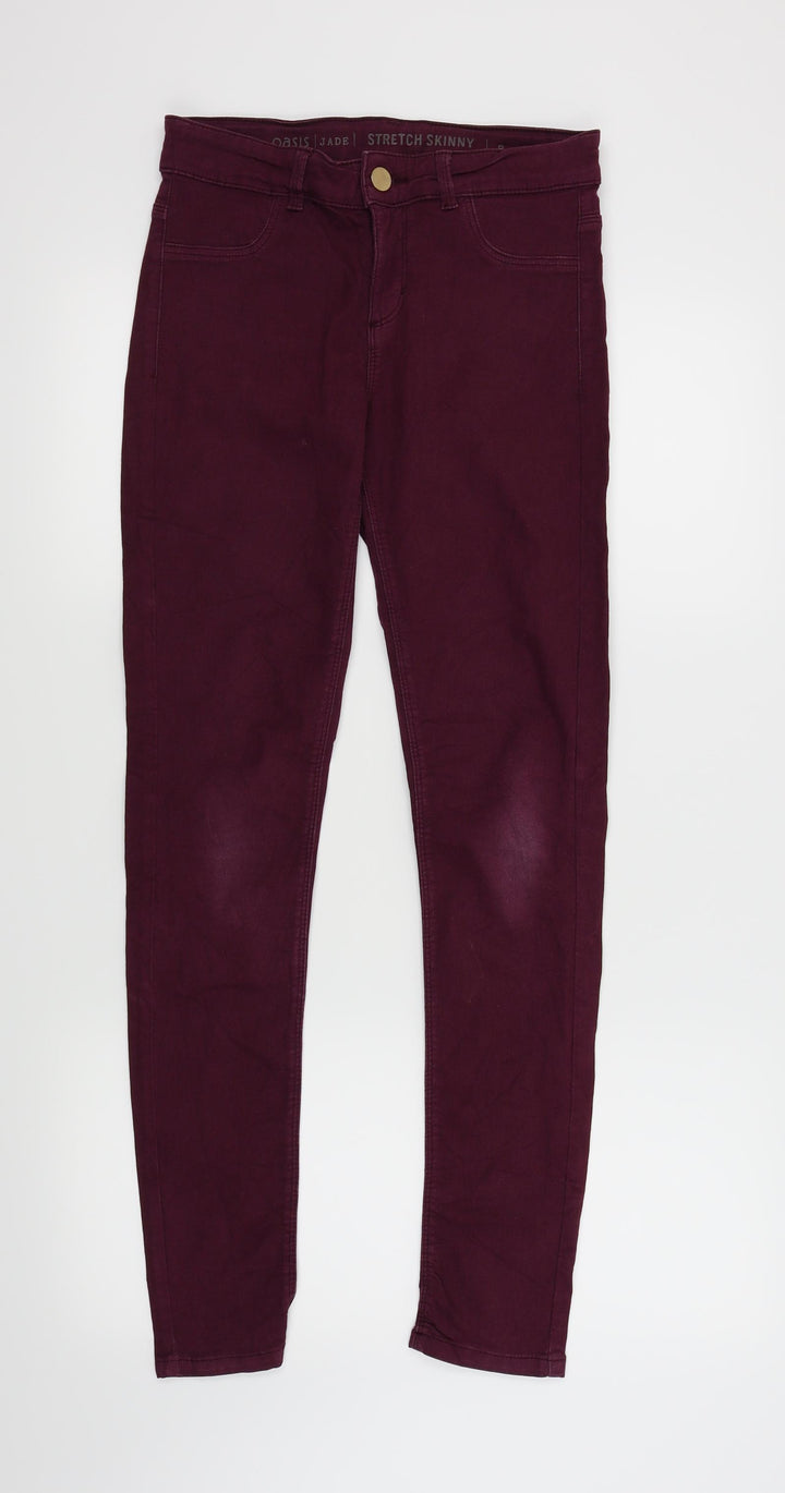 Oasis Womens Purple   Jegging Jeans Size 8 L29 in - Back pockets
