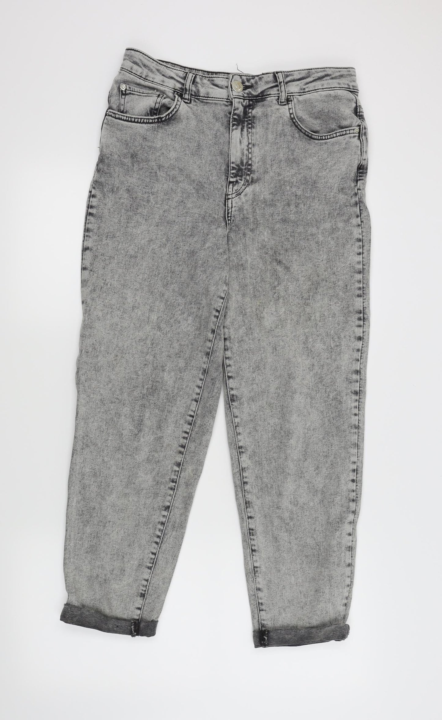George Womens Grey   Mom Jeans Size 12 L26 in