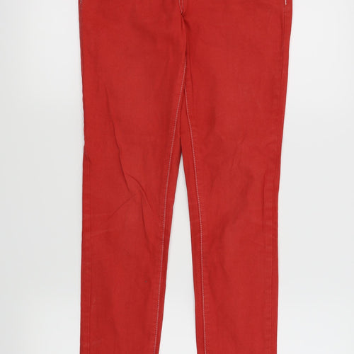 Yesyes Womens Red   Skinny Jeans Size 8 L29 in