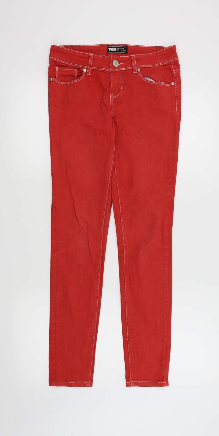 Yesyes Womens Red Skinny Jeans Size 8 L29 in