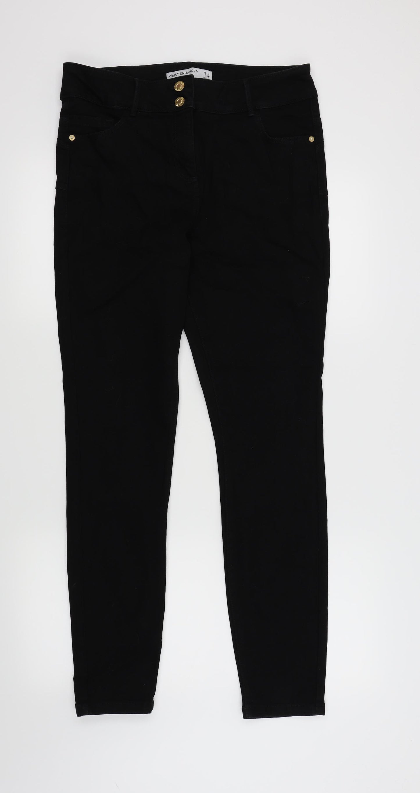 NEXT Womens Black   Skinny Jeans Size 14 L30 in