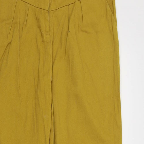 New Look Womens Yellow   Cropped Trousers Size 10 L26 in