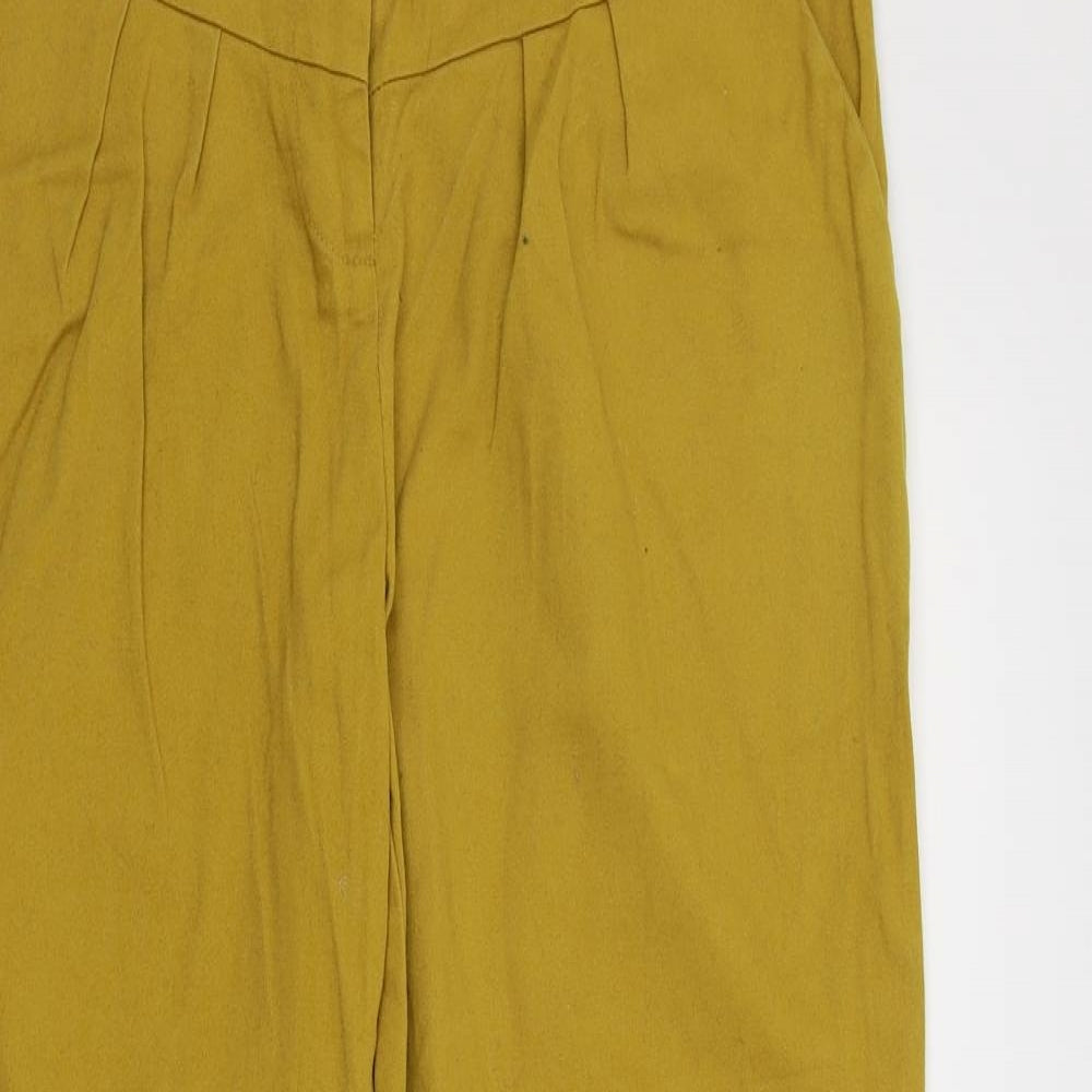 New Look Womens Yellow   Cropped Trousers Size 10 L26 in