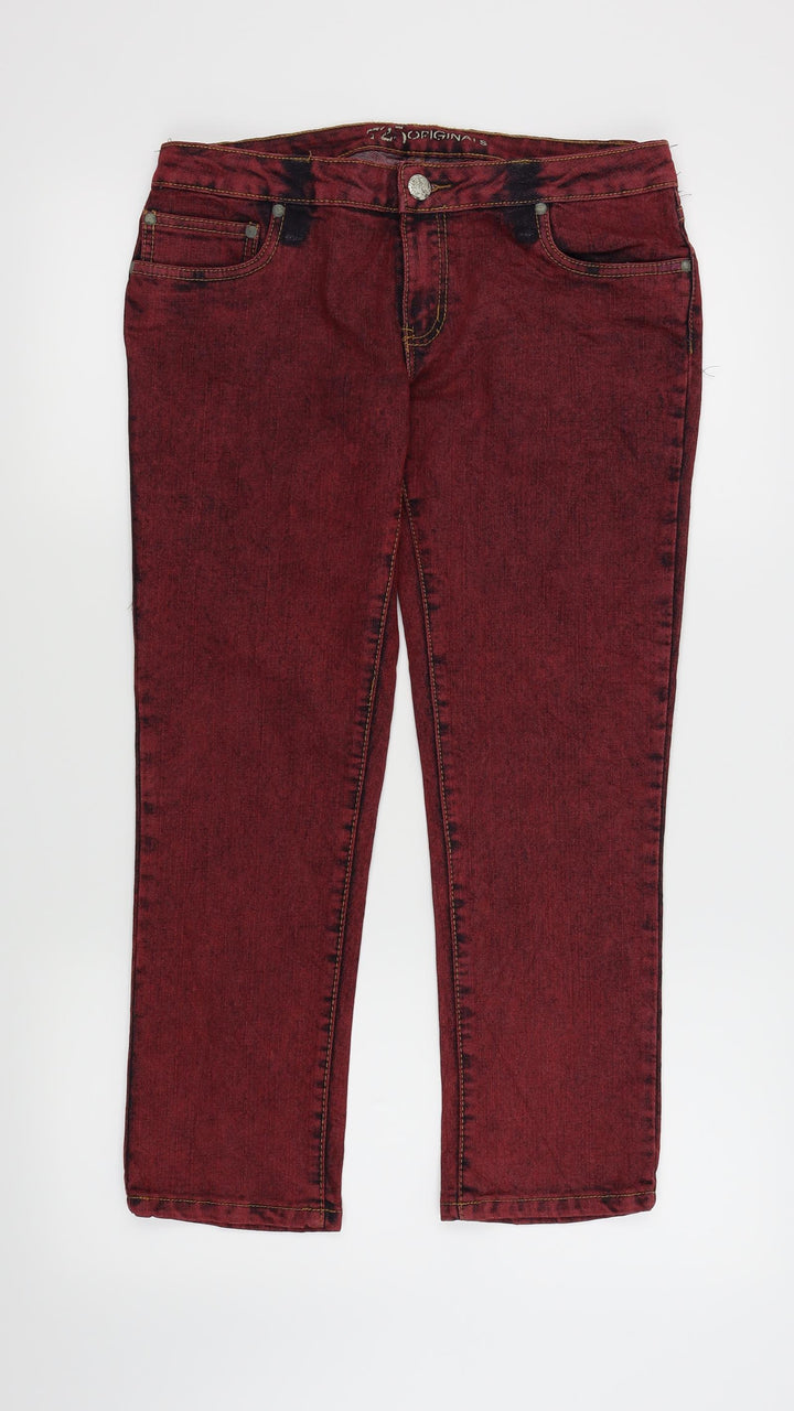 725 Originals Womens Red   Cropped Jeans Size 34 in L25 in