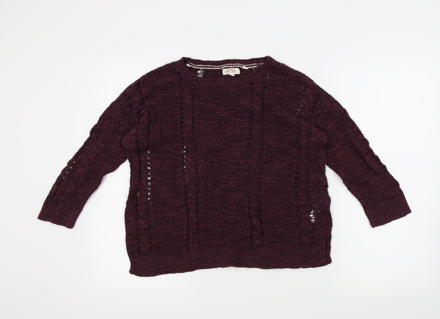 Fat Face Womens Purple   Pullover Jumper Size 12