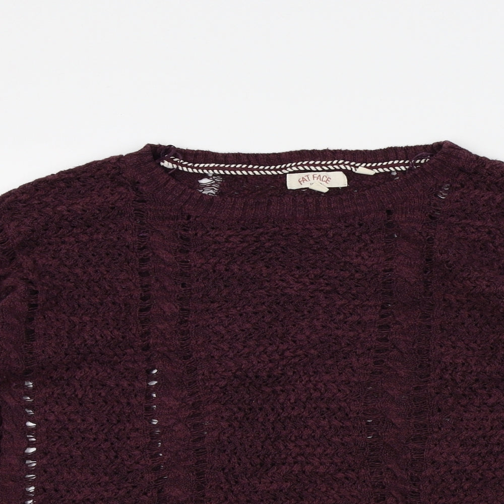 Fat Face Womens Purple   Pullover Jumper Size 12