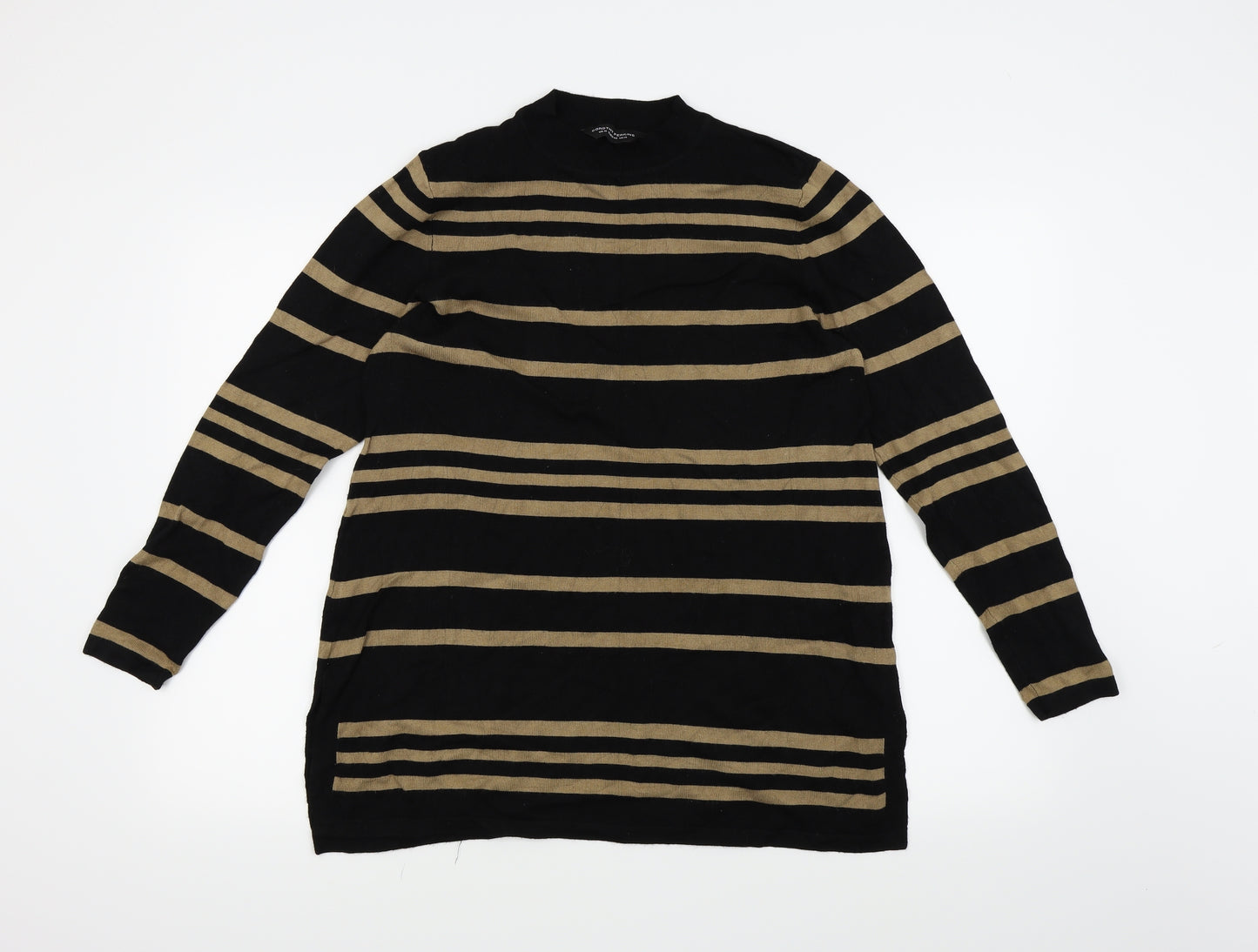 Dorothy Perkins Womens Black Striped  Pullover Jumper Size 14