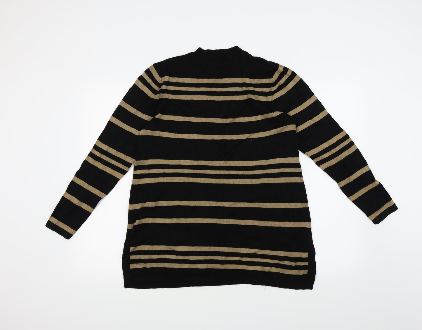 Dorothy Perkins Womens Black Striped  Pullover Jumper Size 14