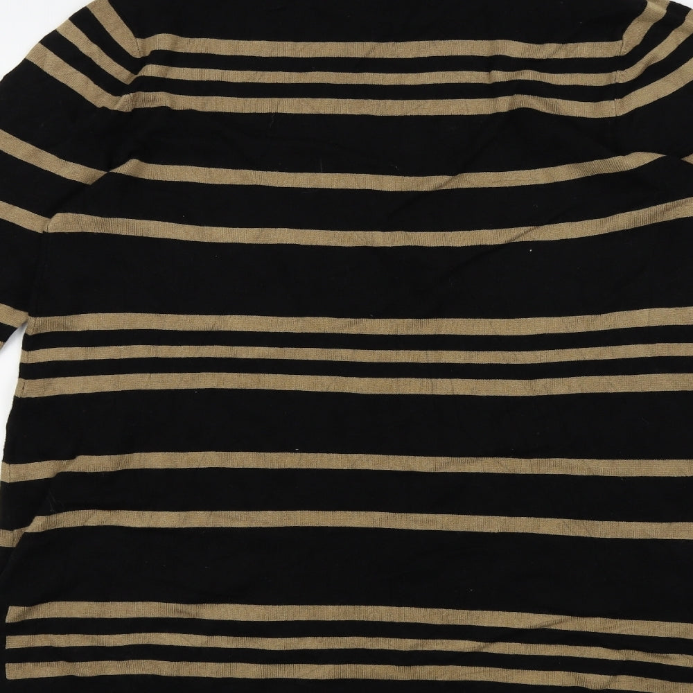 Dorothy Perkins Womens Black Striped  Pullover Jumper Size 14