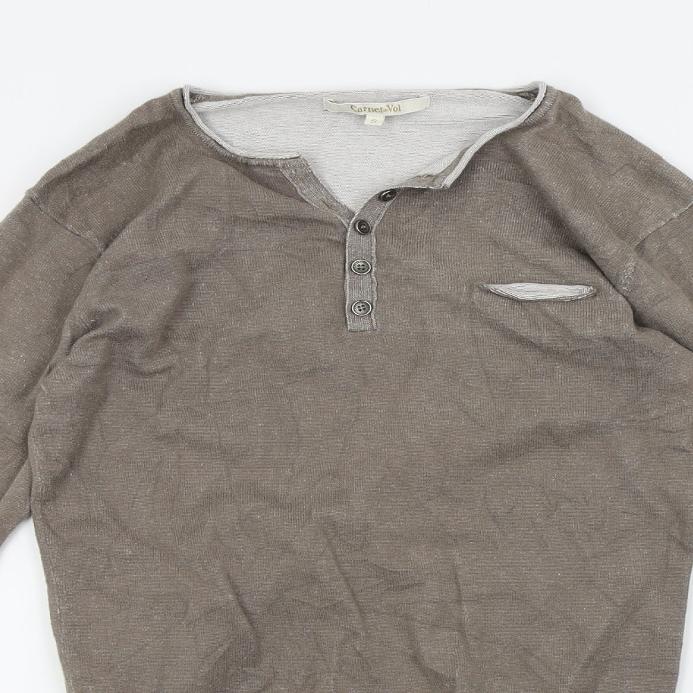 Carnet de Vol Mens Beige   Pullover Jumper Size S