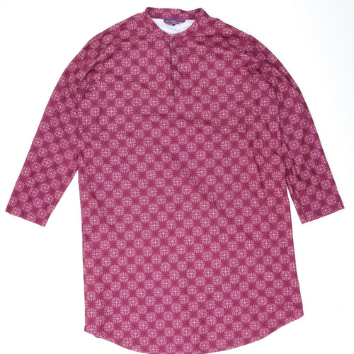 Cotton Traders Womens Purple Geometric  A-Line  Size L
