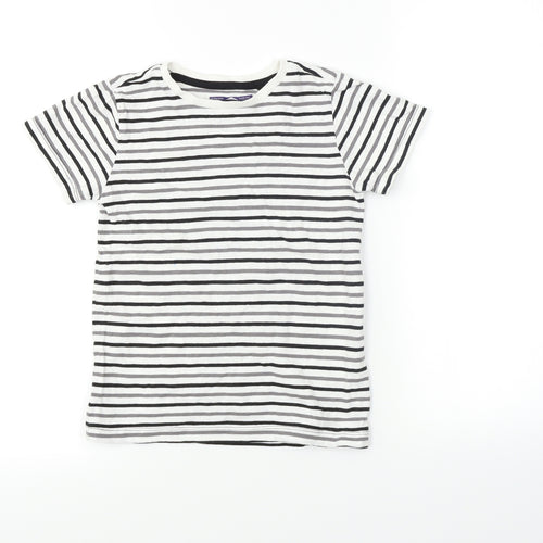 NEXT Boys White Striped  Basic T-Shirt Size 5-6 Years  - Stripey