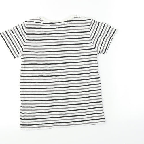 NEXT Boys White Striped  Basic T-Shirt Size 5-6 Years  - Stripey