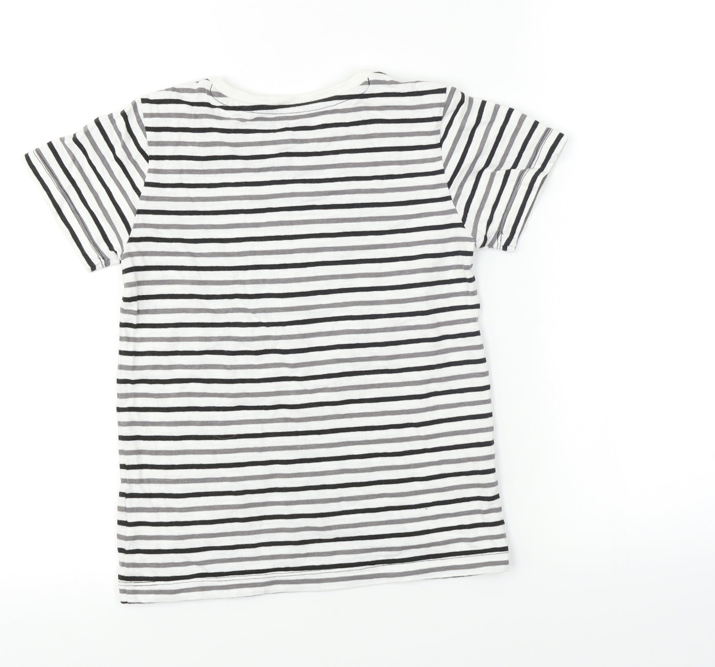 NEXT Boys White Striped  Basic T-Shirt Size 5-6 Years  - Stripey
