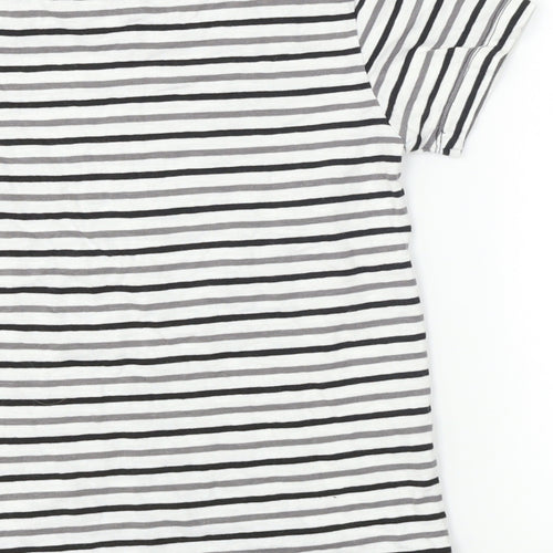 NEXT Boys White Striped  Basic T-Shirt Size 5-6 Years  - Stripey