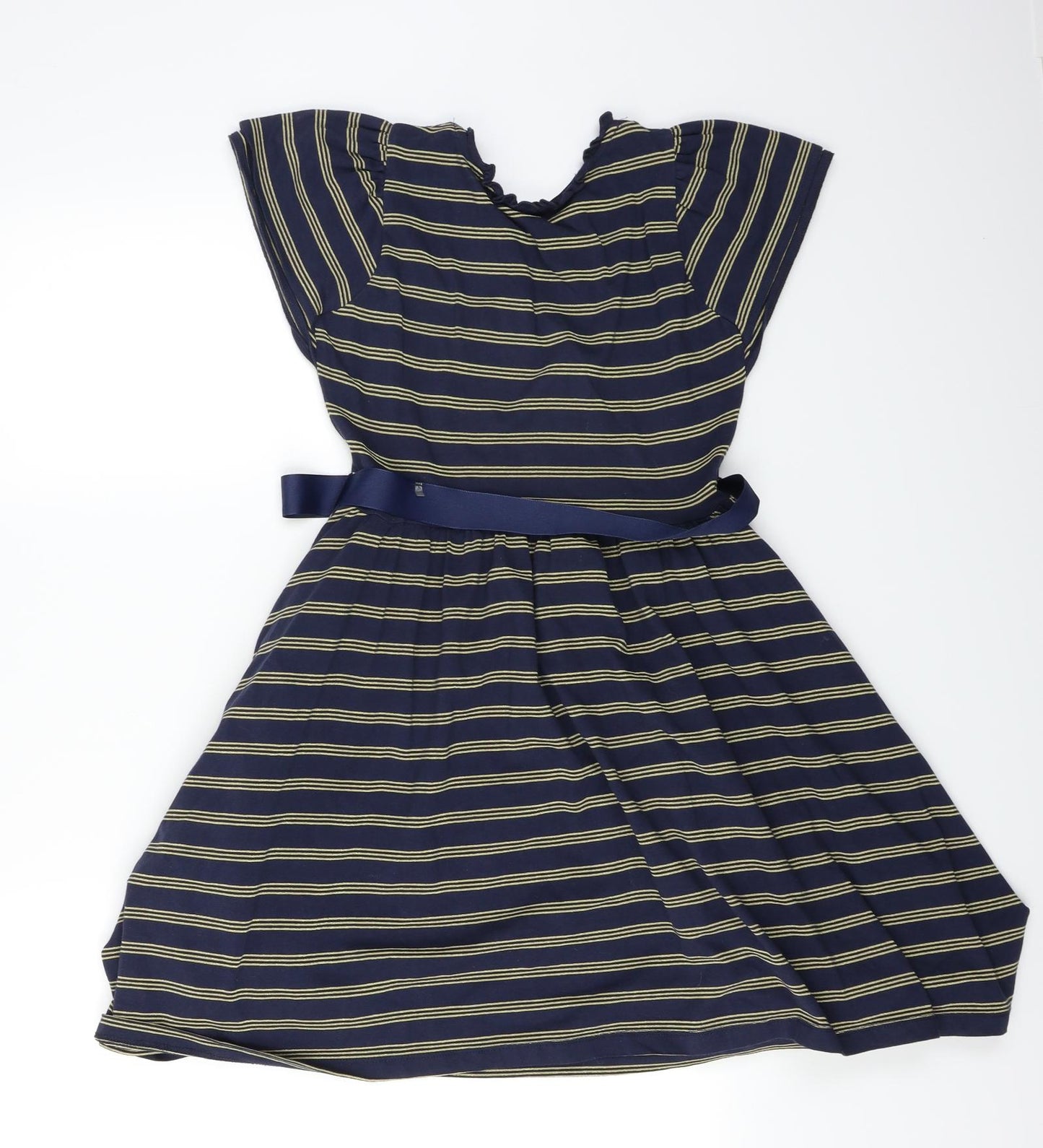 Monsson Womens Blue Striped  Fit & Flare  Size 12