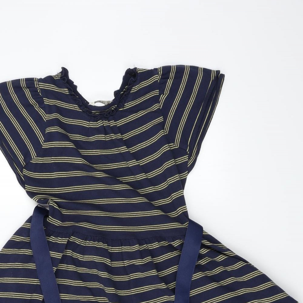 Monsson Womens Blue Striped  Fit & Flare  Size 12