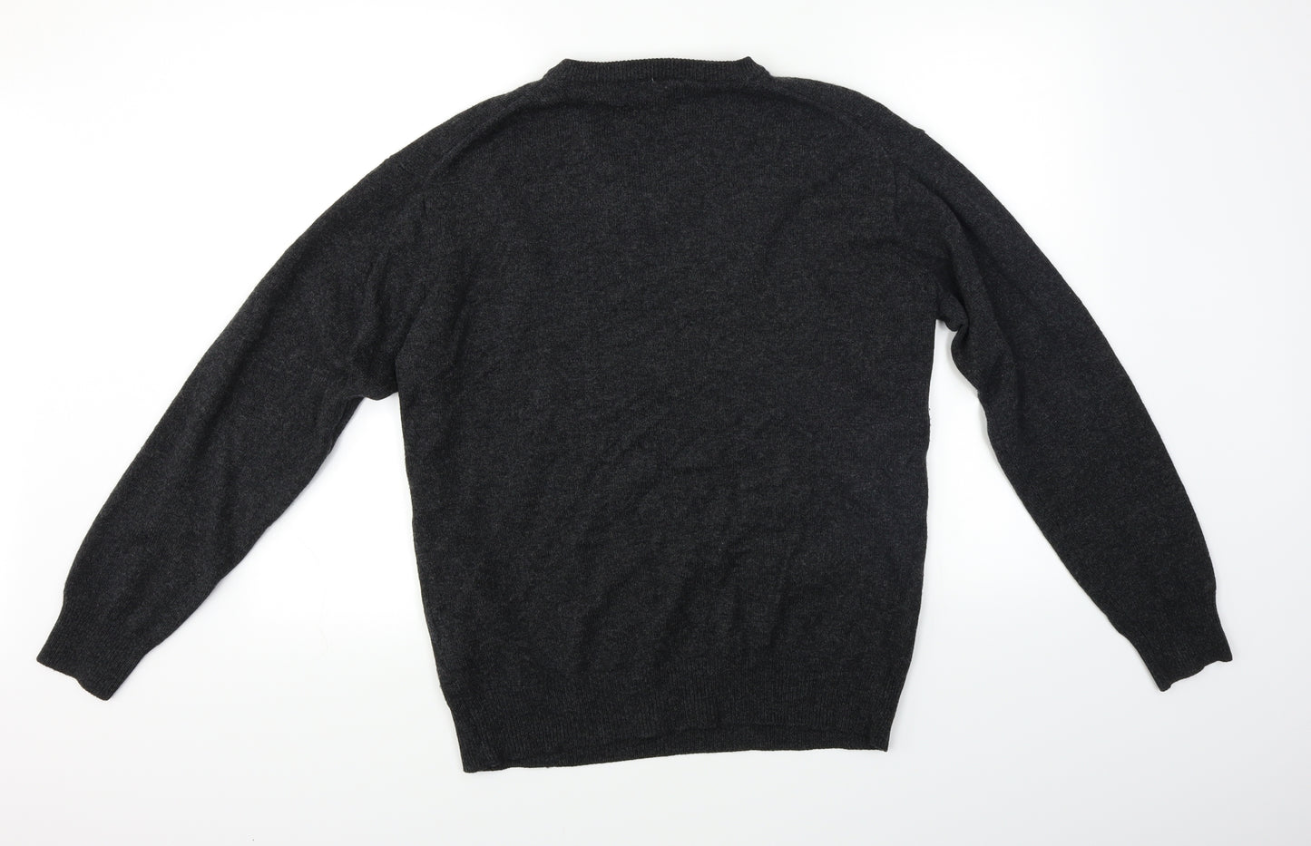 Lyle & Scott Mens Grey   Pullover Jumper Size M  - Badge on arm