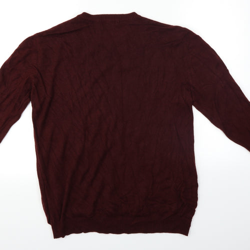 Avenue Mens Red   Pullover Jumper Size L  - Christmas Print