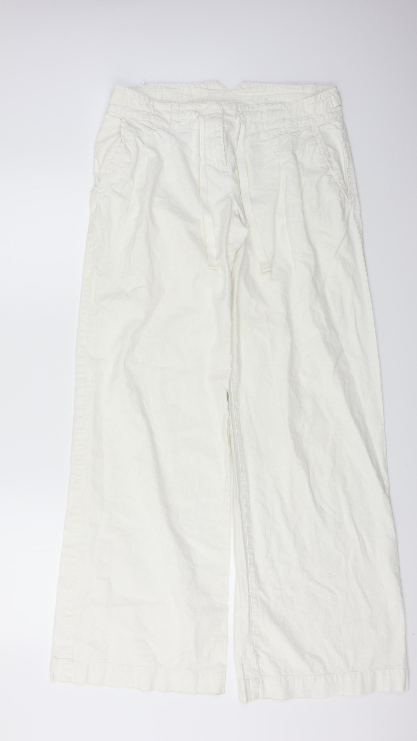 Topshop Womens White   Trousers  Size 12 L32 in
