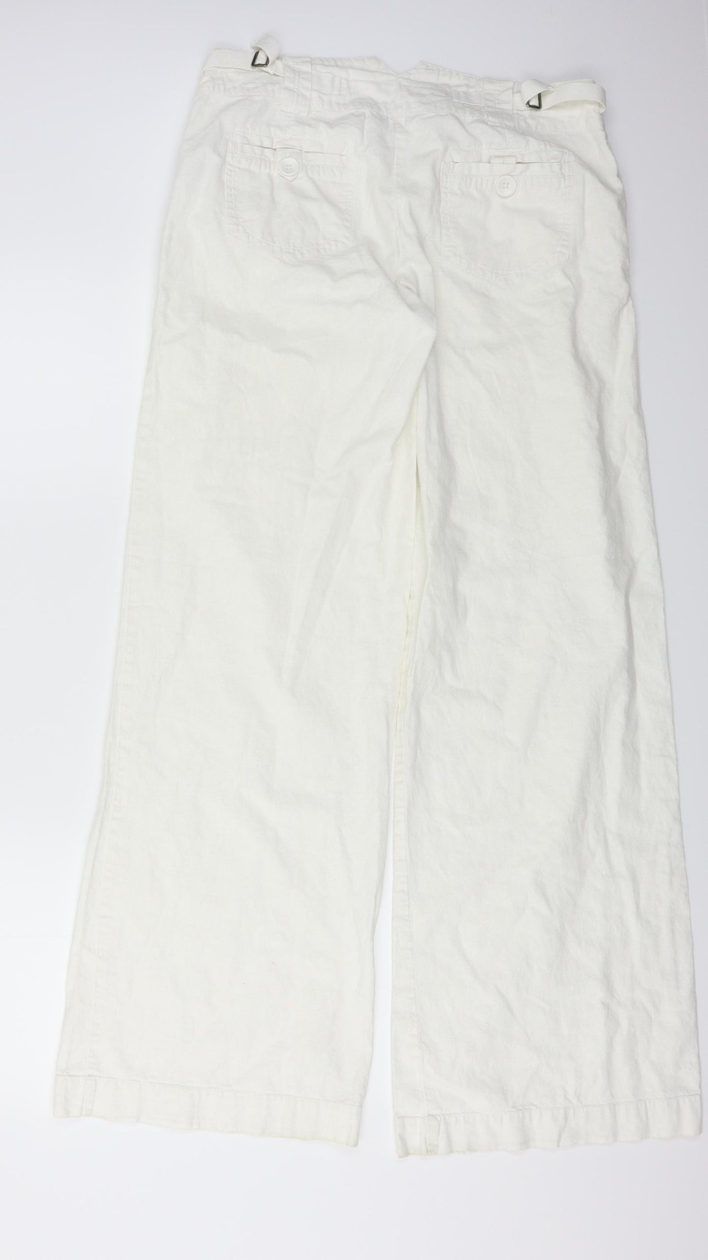 Topshop Womens White   Trousers  Size 12 L32 in