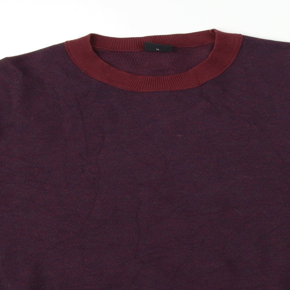 HUGO BOSS Mens Red   Pullover Jumper Size XL  - Metal badge on front