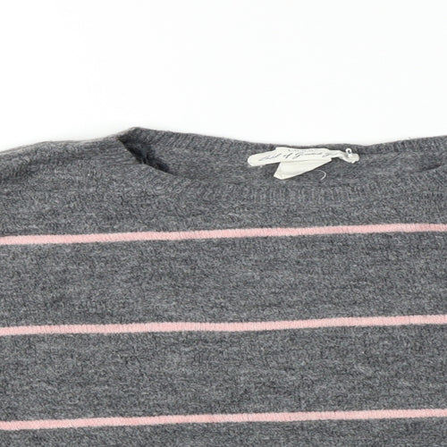 H&M Womens Grey Striped  Pullover Jumper Size XS