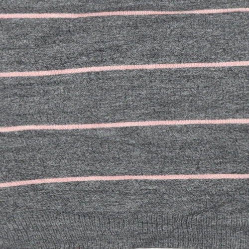H&M Womens Grey Striped  Pullover Jumper Size XS