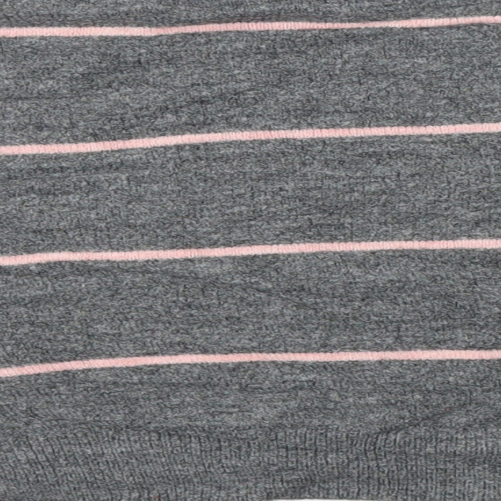 H&M Womens Grey Striped  Pullover Jumper Size XS