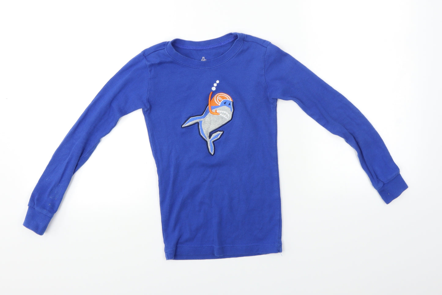 PL Boys Blue   Pullover Jumper Size 7 Years  - Shark Print