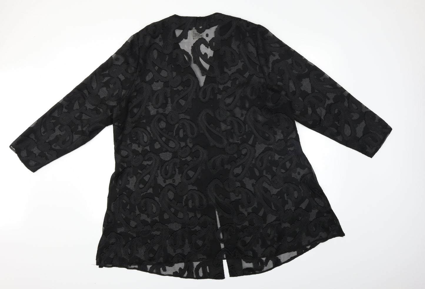 Preworn Womens Black   Basic Blouse Size 20  - lace pattern