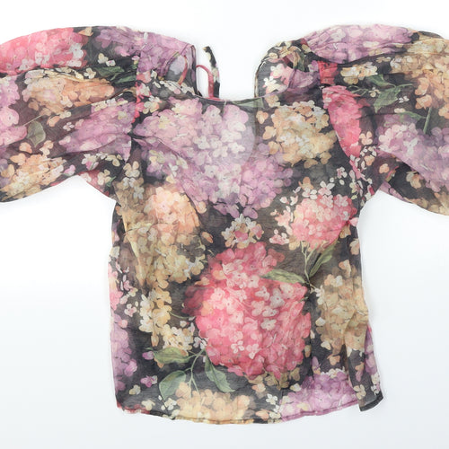 H&M Womens Multicoloured Floral  Basic Blouse Size S