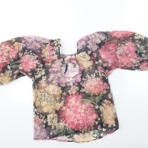 H&M Womens Multicoloured Floral  Basic Blouse Size S