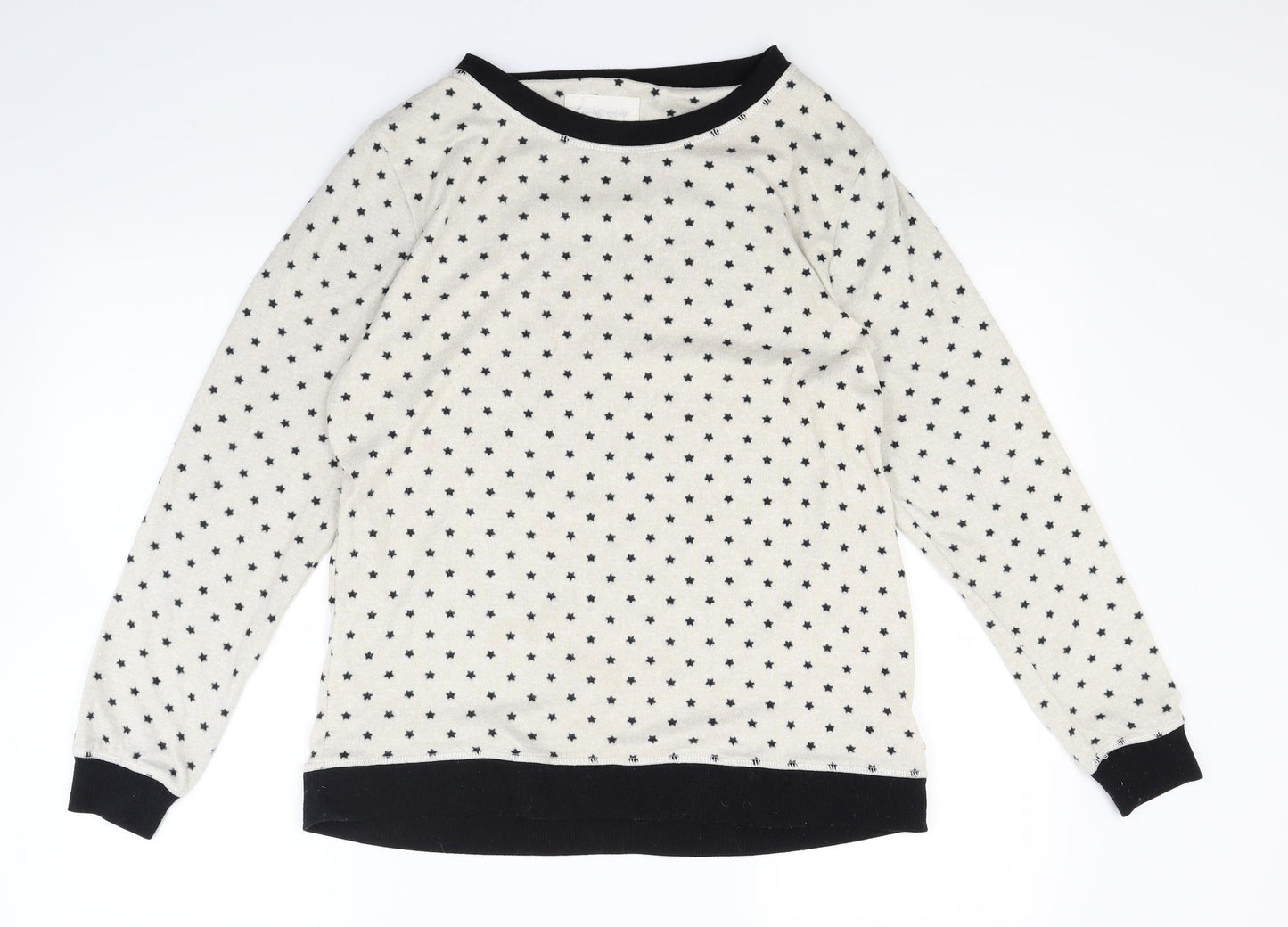 TU Womens Beige Polka Dot  Top Pyjama Top Size 12  - stars