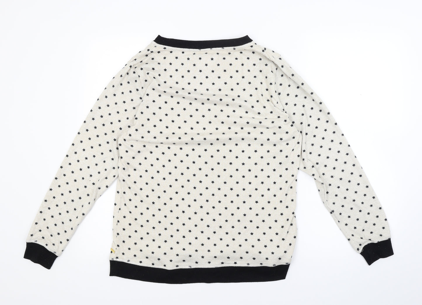 TU Womens Beige Polka Dot  Top Pyjama Top Size 12  - stars