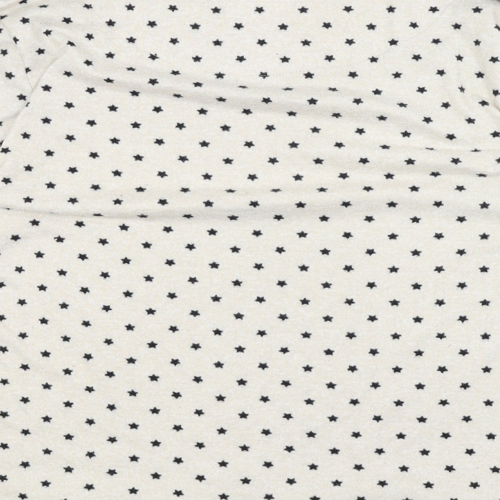 TU Womens Beige Polka Dot  Top Pyjama Top Size 12  - stars