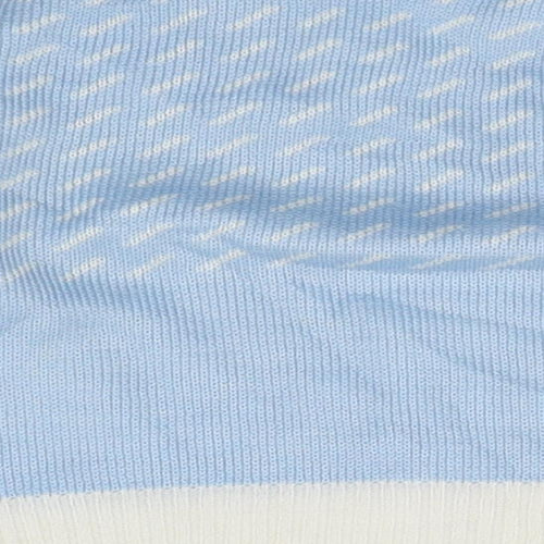 St Michael Baby Blue Polka Dot Knit Pullover Jumper Size 6-9 Months  - Polar bear