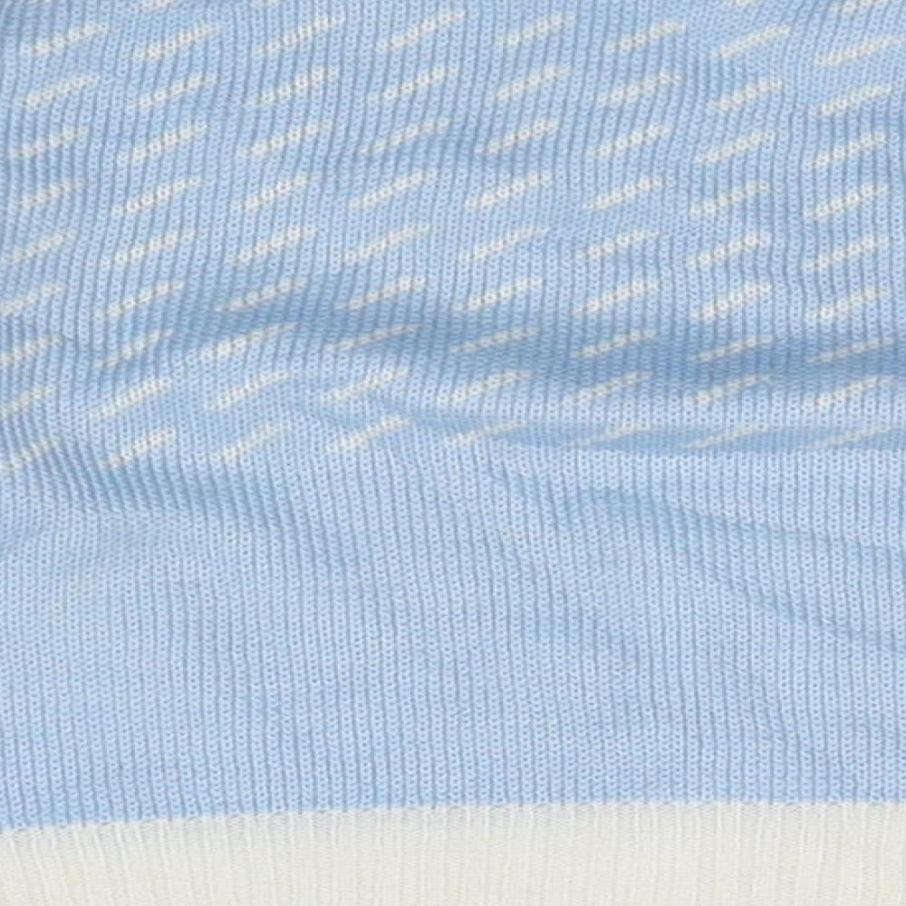St Michael Baby Blue Polka Dot Knit Pullover Jumper Size 6-9 Months  - Polar bear