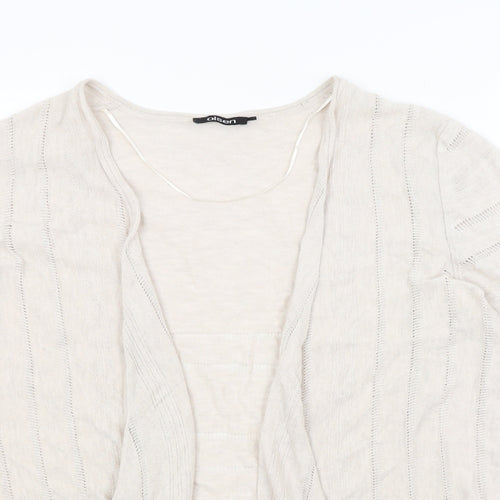 Olsen Womens Beige  Knit Cardigan Jumper Size 16